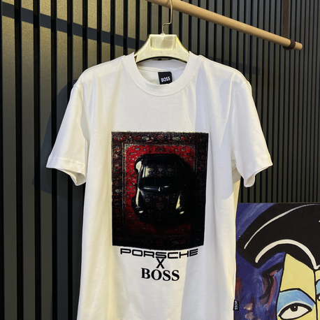 PORSCHE&BOSS-SÜET BASKILI TİŞÖRT