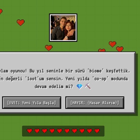 Kişiye özel çıkma teklifi web sitesi- Minecraft