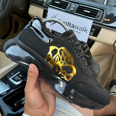 Alexander McQueen Süet Gold İşlemeli 