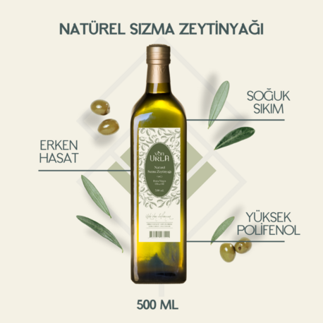 NATUREL SIZMA ZEYTİNYAĞI (ERKEN HASAT) (500 ML) (Yeni Sezon)