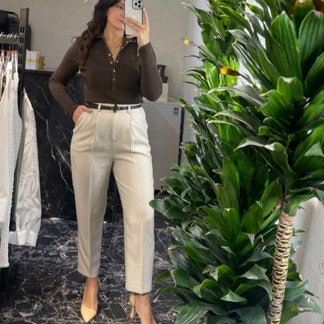 Bej Havuç Pantalon