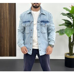 Denim Ceket -Buz mavi 