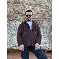Acı Kahve Peluş Ceket 