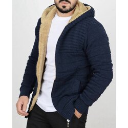 Lacivert Kürklü Hırka