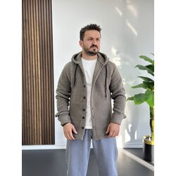 Kapüşonlu peluş ceket 