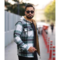 Kürk Detaylı Oduncu Gömlek Ceket 