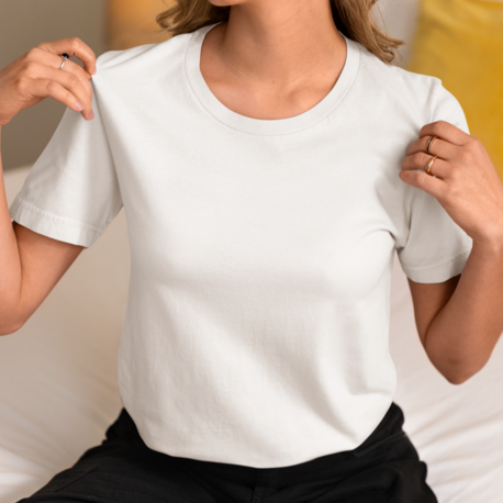 Unisex Düz Beyaz Tişört – %100 pamuk kumaş Cilt Dostu, Hem Spor Hem Günlük Giyime Uygun