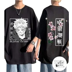 Jujustu Kaisen anime baskılı Owersize T-shirt 
