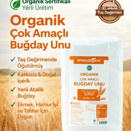 ORGANİK ÇOK AMAÇLI BUĞDAY UNU 1KG