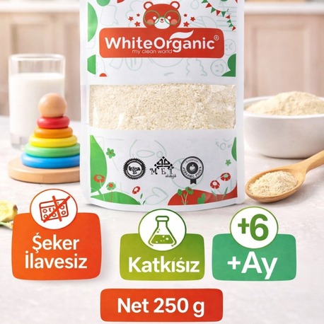 ORGANİK BEBEK MUHALLEBİ KARIŞIMI 250 GR +6 AY