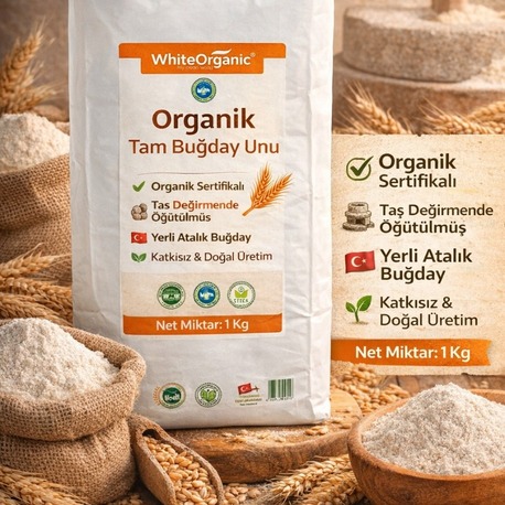 ORGANİK TAM BUĞDAY UNU 1 KG