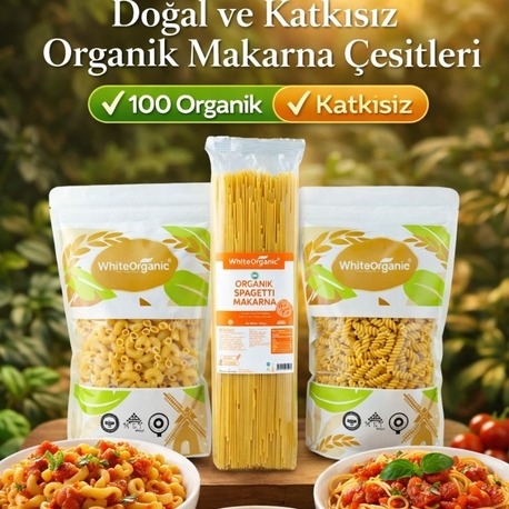 Organik Makarna Seti Burgu+Dirsek+Spagetti Makarna