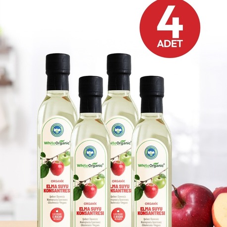 ORGANİK ELMA SUYU KONSANTRESİ 700 GR 4 ADET