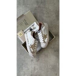 Golden Goose “White Gold Glitter” Hi Star