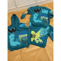 Graffiti Baskılı Hoodie