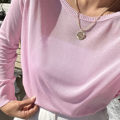 Pembe merserize baharlık triko 