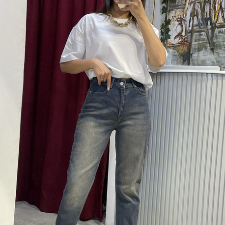 Likralı efektli boyfriend jean 