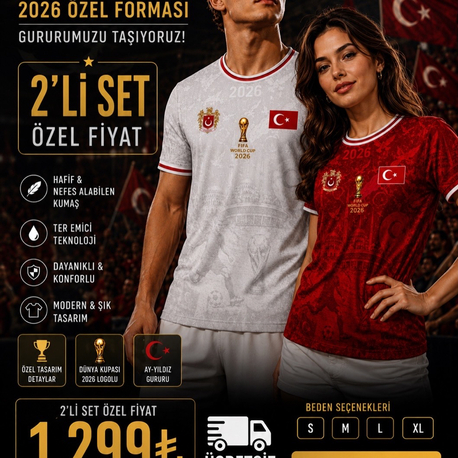 2026 Dünya Kupası Özel Forma 2’li Set
