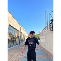 Oversize unisex baskılı tişört 1094