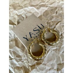 Çelik vintage casual burgu halka küpe