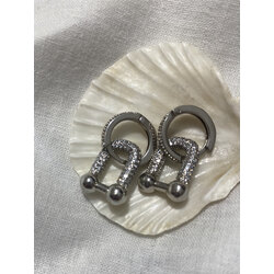 Zirkon Tiffany Model Küpe Silver