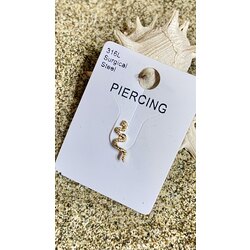 Çelik yılan piercing