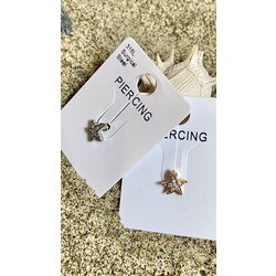 Çelik deniz yıldızı piercing