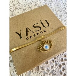 Çelik göz charmlı lucky bileklik