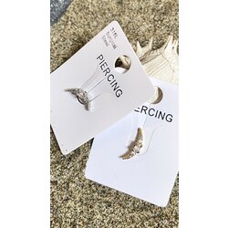 Çelik yarım ay piercing