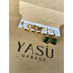 Çelik 6lı göz küpe seti