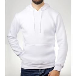 BEYAZ KAPÜŞONLU SWEATSHİRT [BYZ110]