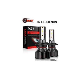 S&D H7 LED XENON 12000LM