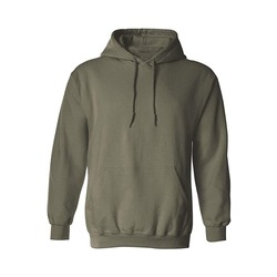 yes boutique Unisex Kapşonlu Kalın 3 Iplik Şardonlu Standart Fit haki Sweatshirt
