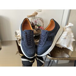 Baskılı Mavi İç Deri Sneaker