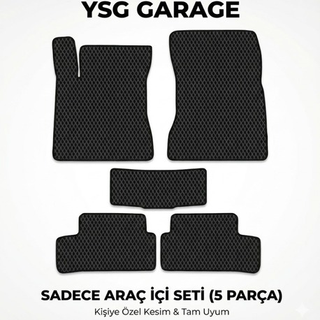YSG Garage Premium Full Set: Araç İçi + Bagaj Havuzu + Metal Topukluk & Çift Logo (Tam Donanım)