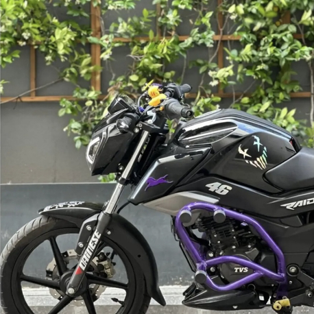 TVS RAİDER ÖZEL ÜRETİM METALİK MOR ÖN SAĞ SOL 