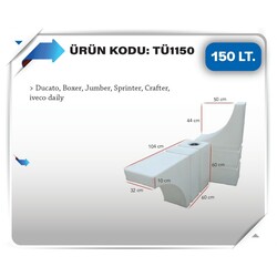 tekerlek ustu 150 litre karavan temiz su deposu