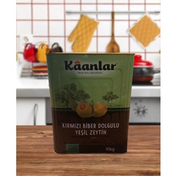 Kaanlar Yeşil Biber Dolgulu Yeşil Zeytin 10KG