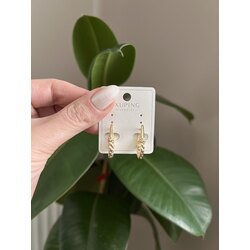 14k Burgu Taş Detaylı Küpe✨