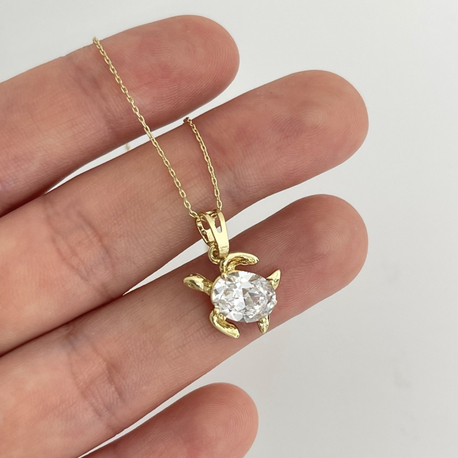 Özel Seri 14K Kaplumbağa Kolye✨