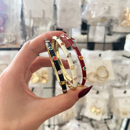 Premium Seri Renkli Taşlı Kelepçe✨