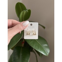 14k 2 Görünümlü Taşlı Küpe✨