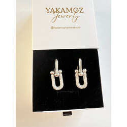 Silver taşlı küpe✨