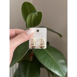 14k Su Damlası Kalpli Taşlı Küpe✨