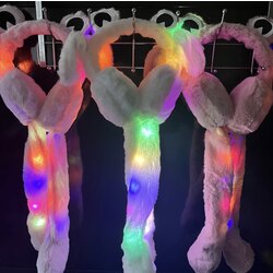 Işıklı hareketli peluş kulaklık 
