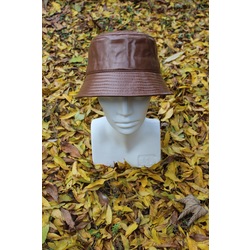 Kahverengi Rugan Bucket Şapka