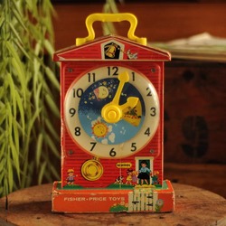 Fisher Price 1968  Müzikli Oyuncak Saat