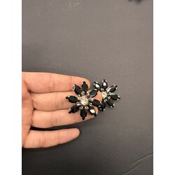 Taşlı Broş 50li Paket Siyah Renk