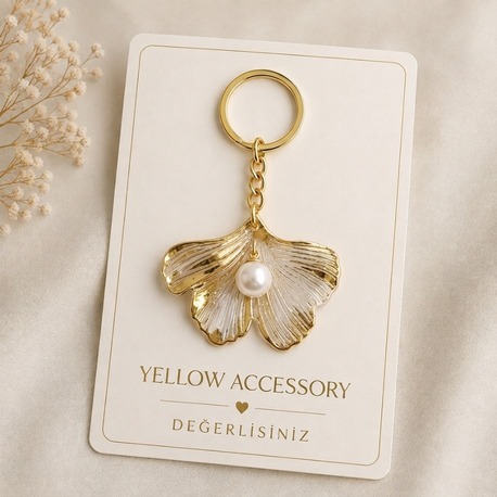 gold yonca hediyelik anahtarlık 50'li paket