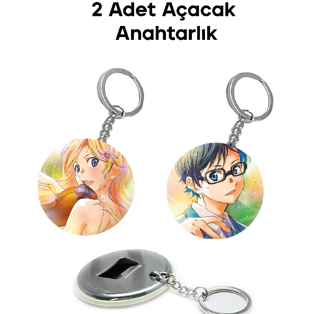 Your Lie in April Açacak Anahtarlık Seti
